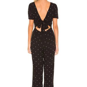 Amuse Society Black polka dot jumpsuit